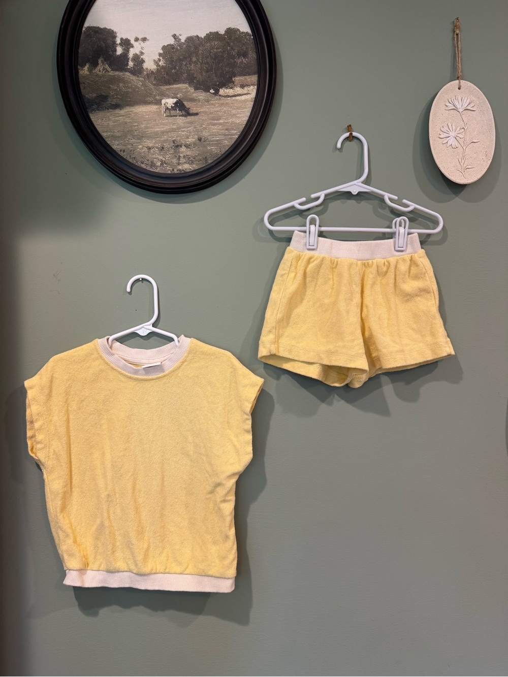 ZARA 2 piece toddler terry cloth outfit